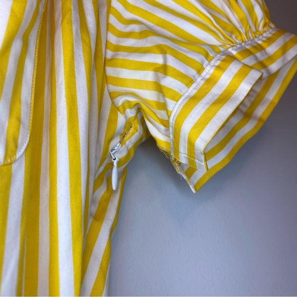 Ralph Lauren Yellow Stripped Midi Dress - Picture 10 of 10